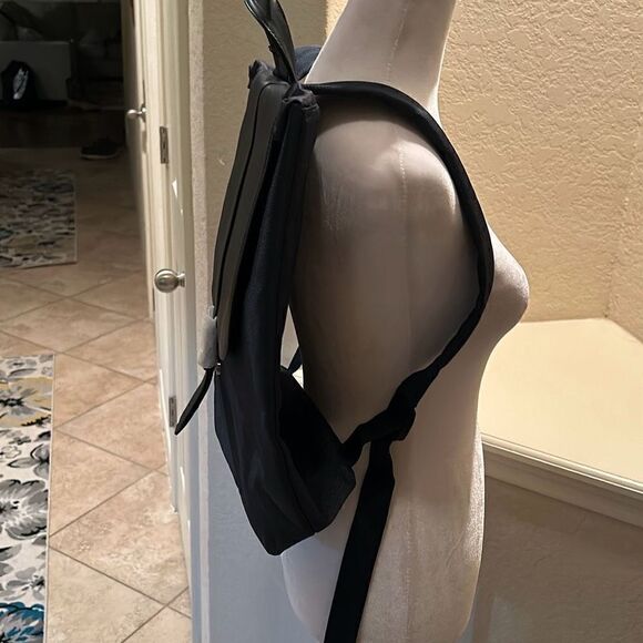 Jimmy Choo Parfums Colorblock Backpack Navy Blue Black Cinch Top Travel Work Bag - Picture 7 of 8